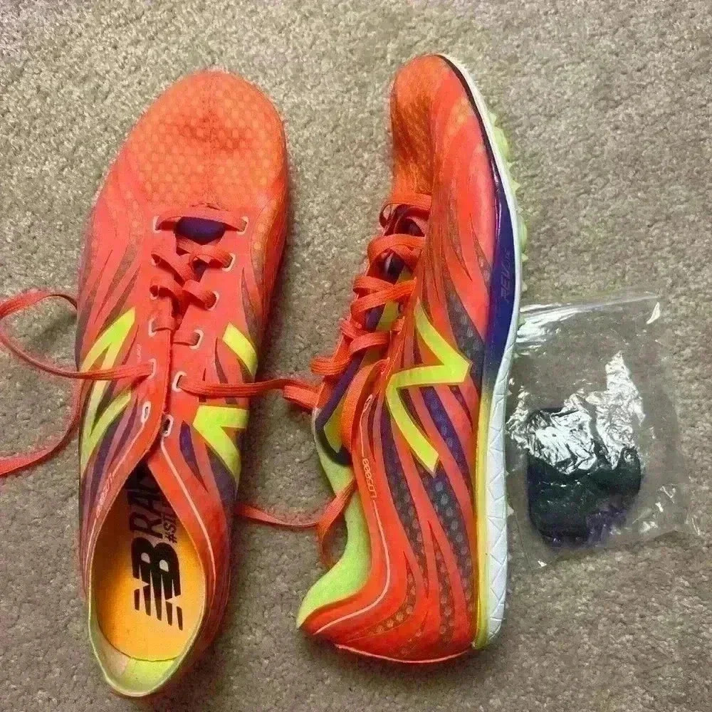 New Balance Red and Yellow Athletic Shoes